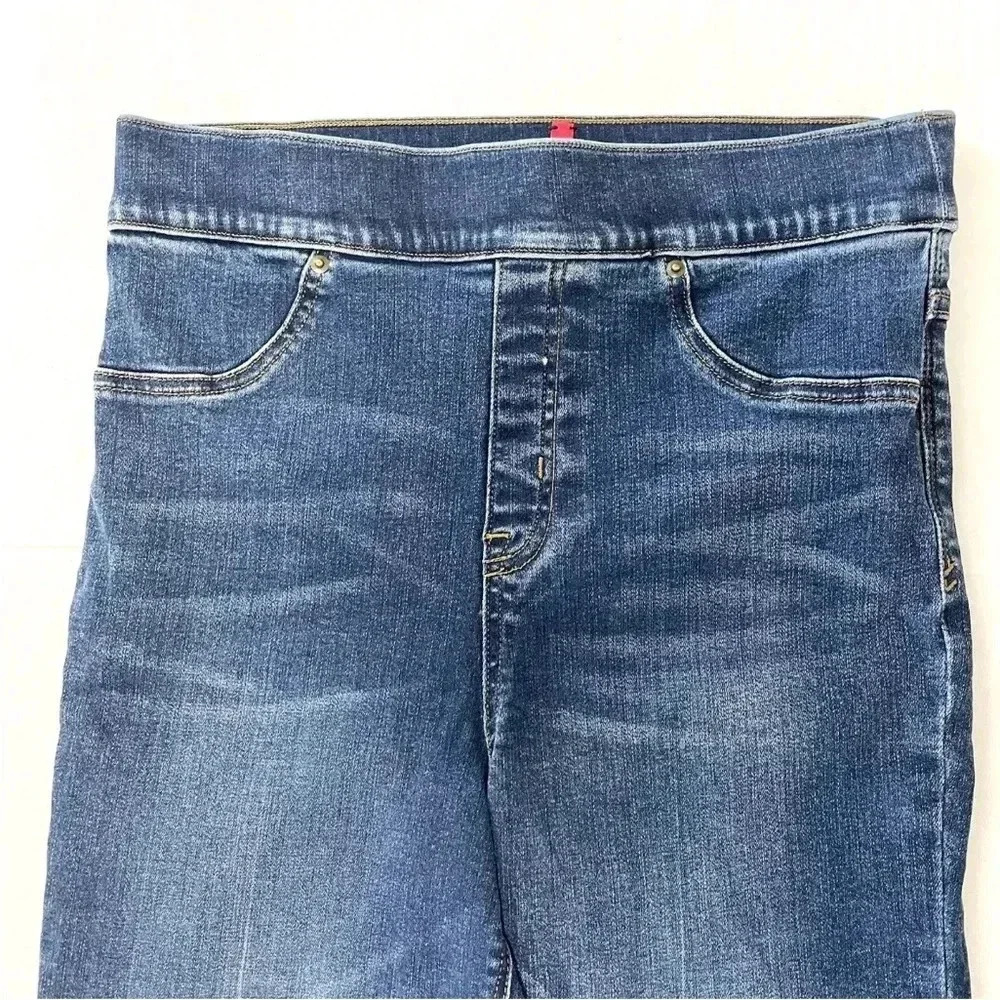 Spanx Cropped Flare High Waisted Blue Pull On Jeans S 20231R - Picture 2 of 11